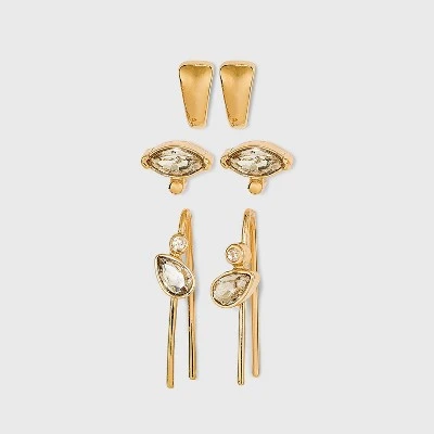 Budget 😍 Threader Hoop Earrings - A New Day™ Gold 🥰 4 Budget 😍 Threader Hoop Earrings - A New Day™ Gold 🥰 - Image 2