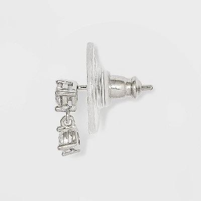 Best Sale 🔥 Sterling Silver Cubic Zirconia Drop Earrings - A New Day™ ✔️ 3 Best Sale 🔥 Sterling Silver Cubic Zirconia Drop Earrings - A New Day™ ✔️