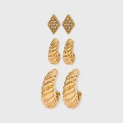 Budget ❤️ Shrimp Hoop Earrings - A New Day™ Gold ✨ -Outlet New Day Wear Store unnamed file 879