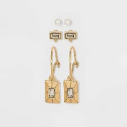 Best Pirce ⌛ Charm Hoop Earrings - A New Day™ Gold ❤️ -Outlet New Day Wear Store unnamed file 881