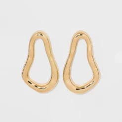 Brand new 🌟 Hammered Metal Open Gold Hoop Earrings - A New Day™ Gold ⭐ -Outlet New Day Wear Store unnamed file 899
