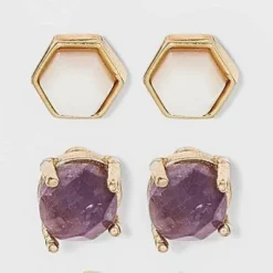 Cheapest ✨ Silver Plated Semi-Precious Stud Earring Set 3pc - A New Day™ Strawberry And Rose Quartz ✨ 13 Cheapest ✨ Silver Plated Semi-Precious Stud Earring Set 3pc - A New Day™ Strawberry And Rose Quartz ✨ -Outlet New Day Wear Store unnamed file 927