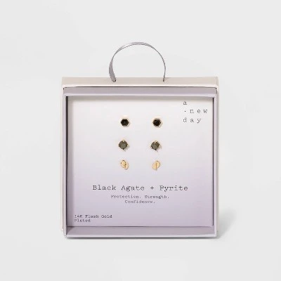 Cheapest ✨ Silver Plated Semi-Precious Stud Earring Set 3pc - A New Day™ Strawberry And Rose Quartz ✨ 8 Cheapest ✨ Silver Plated Semi-Precious Stud Earring Set 3pc - A New Day™ Strawberry And Rose Quartz ✨ - Image 6