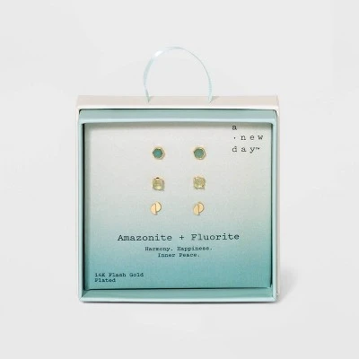 Cheapest ✨ Silver Plated Semi-Precious Stud Earring Set 3pc - A New Day™ Strawberry And Rose Quartz ✨ 9 Cheapest ✨ Silver Plated Semi-Precious Stud Earring Set 3pc - A New Day™ Strawberry And Rose Quartz ✨ - Image 7