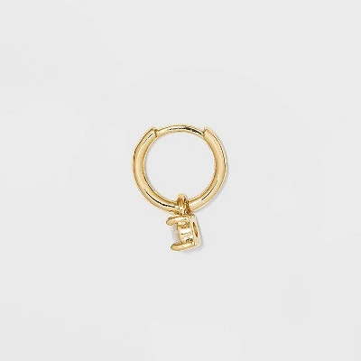 Promo 💯 Silver Plated Cubic Zirconia Interchangeable Charm Gold Hoop Earrings - A New Day™ Amber 🛒 4 Promo 💯 Silver Plated Cubic Zirconia Interchangeable Charm Gold Hoop Earrings - A New Day™ Amber 🛒 - Image 2