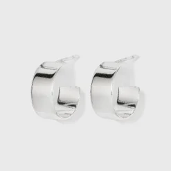 Best reviews of 😀 Sterling Silver Thick Band Hoop Earrings - A New Day™ Silver ⌛ -Outlet New Day Wear Store unnamed file 985