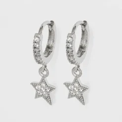 Budget ❤️ Sterling Silver Cubic Zirconia Huggie Hoop Earrings - A New Day™ Silver Cross 😍 10 Budget ❤️ Sterling Silver Cubic Zirconia Huggie Hoop Earrings - A New Day™ Silver Cross 😍 -Outlet New Day Wear Store unnamed file 989