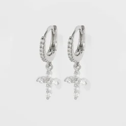 Budget ❤️ Sterling Silver Cubic Zirconia Huggie Hoop Earrings - A New Day™ Silver Cross 😍 11 Budget ❤️ Sterling Silver Cubic Zirconia Huggie Hoop Earrings - A New Day™ Silver Cross 😍 -Outlet New Day Wear Store unnamed file 990